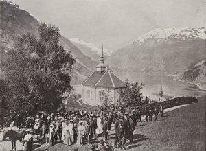 Merok, Geiranger (zdjęcie czarno-białe) autorstwa Norwegian Photographer