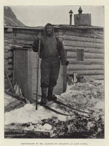 Zdjęcie pana Jacksona z Johansen w Cape Flora (zdjęcie czarno-białe) autorstwa Norwegian Photographer