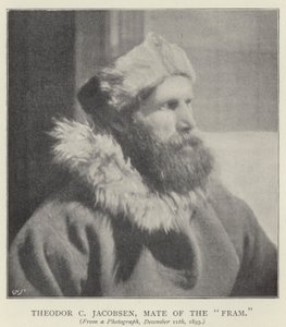 Theodor C Jacobsen, kolega z "Fram" (zdjęcie czarno-białe) autorstwa Norwegian Photographer
