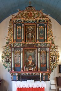 Ołtarz, kościół Mo I Rana, 1765 (drewno malowane)