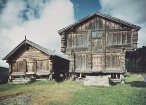 Domy chłopskie, zbudowane ok. 1712 autorstwa Norwegian School