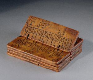Almanach runiczny, XVI w. (rzeźbiony bukszpan)