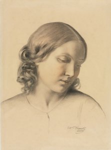 Portret młodej kobiety, ok. godz. 1854-1858. autorstwa Octave Tassaert