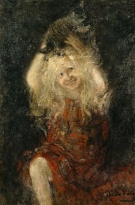 Dziewczyna z kotem autorstwa Oda Krohg