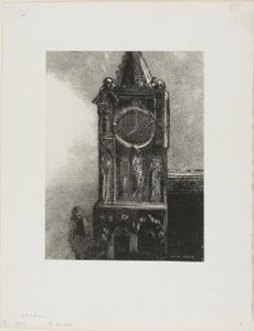 A Bell in the Tower Was Ringing the Hour (Dzwon w wieży wybijał godzinę), płyta 4 z Le Jure Edmonda Picarda autorstwa Odilon Redon