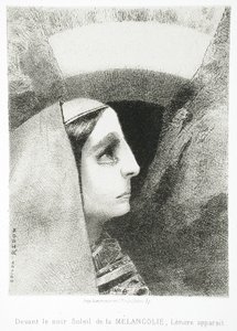Edgarowi Poe (Przed czarnym słońcem melancholii pojawia się Lenore) autorstwa Odilon Redon