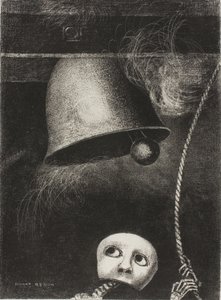 Maska brzmi na dzwonek pogrzebowy, płyta trzecia z To Edgar Poe autorstwa Odilon Redon