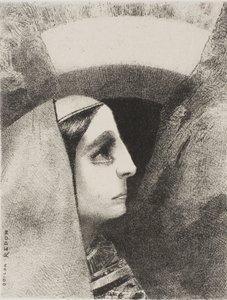 Przed Czarnym Słońcem Melancholii, pojawia się Lenore, płyta druga z To Edgar Poe autorstwa Odilon Redon
