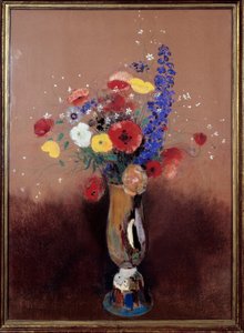 Bukiet kwiatów z pól. Obraz Odilona Redona (1840-1916) autorstwa Odilon Redon