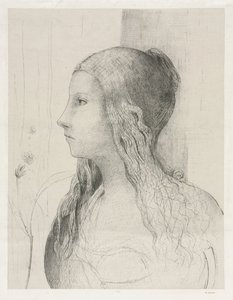 Brunhilda w Zmierzchu Bogów, 1894. autorstwa Odilon Redon