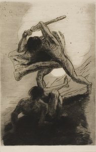 Kain i Abel autorstwa Odilon Redon