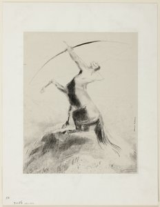 Centaur celujący w chmury autorstwa Odilon Redon