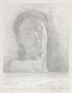 Zamknięte oczy autorstwa Odilon Redon