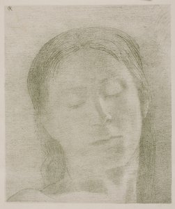 Zamknięte oczy autorstwa Odilon Redon