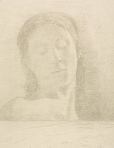 Zamknięte oczy autorstwa Odilon Redon