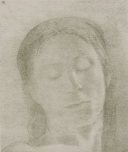Zamknięte oczy, 1890 autorstwa Odilon Redon