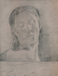 Zamknięte oczy, c.1890, 1946 autorstwa Odilon Redon