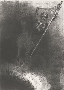 Śmierć na koniu, 1899 (druk) autorstwa Odilon Redon
