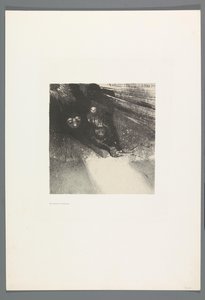 Des larves si hideuses La Maison Hautée, 6 litografii okładka strona tytułowa Nawiedzony dom, La Maison Hantée, ilustracje do tekstu: Bulwer-Lytton, przetłumaczony na francuski przez René Philipona, (tytuł serii) autorstwa Odilon Redon