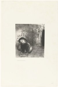 Długi pop koloru krwi ...une longue chrysalide couleur de sang... Tentation de Saint-Antoine (2) (tytuł serii) Kuszenie św. Antoniego (tytuł serii) autorstwa Odilon Redon