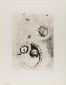 A bezgłowe oczy unosiły się jak mięczaki, płyta XIII Tentation de St. Antoine autorstwa Odilon Redon