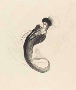 Femme a la Torque ornee (Kobieta w kapeluszu z pióropuszem) autorstwa Odilon Redon