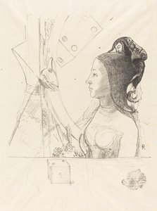 Profil kobiety autorstwa Odilon Redon