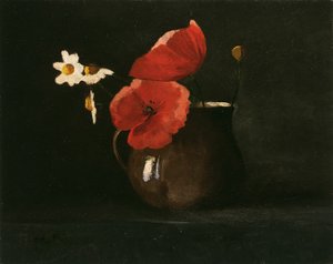 Kwiaty: Maki i stokrotki autorstwa Odilon Redon