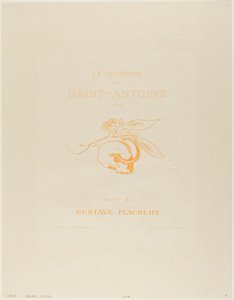 Frontyspis/Tytuł dla Tentation de St. Antoine autorstwa Odilon Redon