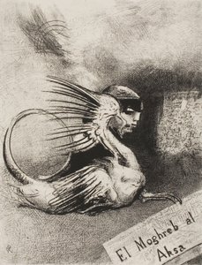 Frontyspis dla El Moghreb al Aksa autorstwa Edmonda Picarda autorstwa Odilon Redon