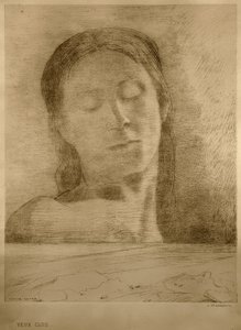 Zamknięte oczy autorstwa Odilon Redon