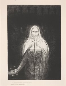 „W prawej ręce trzymał siedem gwiazd…”, ilustracja z serii „Apocalypse de Saint-Jean” autorstwa Odilon Redon