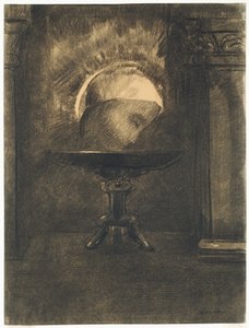 Głowa w czapce frygijskiej na salaterce autorstwa Odilon Redon