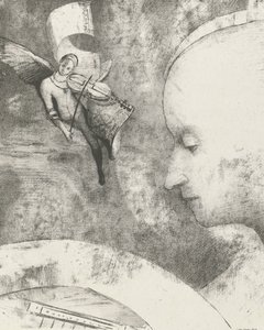 Niebiańska sztuka, 1894 (druk) autorstwa Odilon Redon