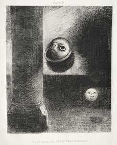 Hołd dla Goi: Były też istoty embrionalne, 1885. autorstwa Odilon Redon