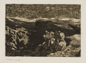 Jeźdźcy w walce autorstwa Odilon Redon