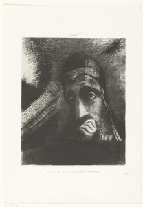 Widziałem we śnie tajemniczą twarz na niebie Dans mon rêve, je vis au Ciel un VISAGE DE MYSTÈRE (tytuł przedmiotu) autorstwa Odilon Redon