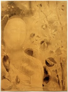 Sen, kwiaty i twarz autorstwa Odilon Redon