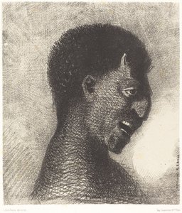 Satyr z cynicznym uśmiechem autorstwa Odilon Redon