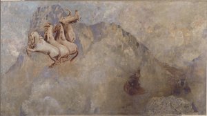 Rydwan słońca, około 1910 (olej na płótnie) autorstwa Odilon Redon