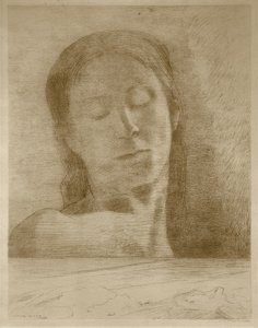 Oczy zamknięte autorstwa Odilon Redon