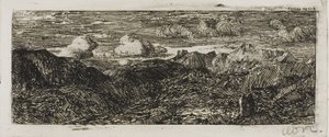 Krajobraz górski autorstwa Odilon Redon