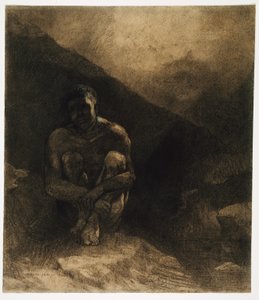 Człowiek pierwotny autorstwa Odilon Redon