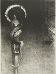 Wąż-Aureola autorstwa Odilon Redon