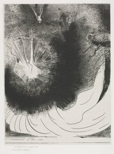 Apokalipsa św. Jana: I spadła z nieba wielka gwiazda, płonąc..., 1899. autorstwa Odilon Redon