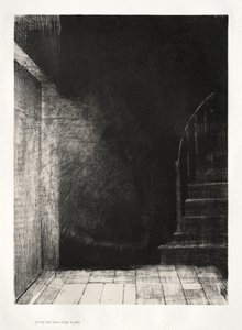 Nawiedzony dom: oboje widzieliśmy duże blade światło, 1896. autorstwa Odilon Redon