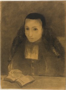 Mały opat czytający Ramajanę autorstwa Odilon Redon