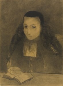 Mały opat czytający Ramayanę, 1883 autorstwa Odilon Redon