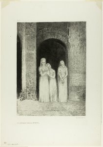 Kapłanki czekały, od Nocy autorstwa Odilon Redon