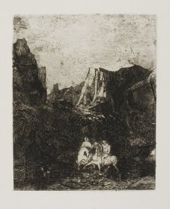 Dwaj mali jeźdźcy autorstwa Odilon Redon